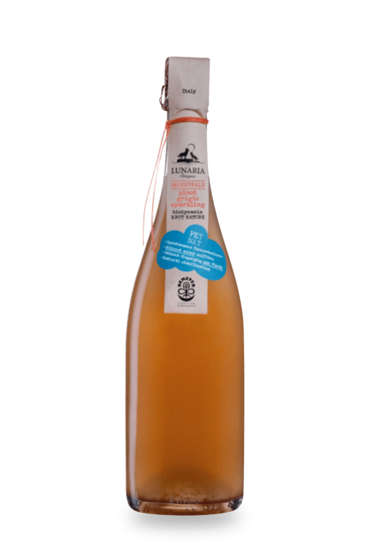 Lunaria Pinot Grigio Ancestrale Pet Nat 2022- Red wine