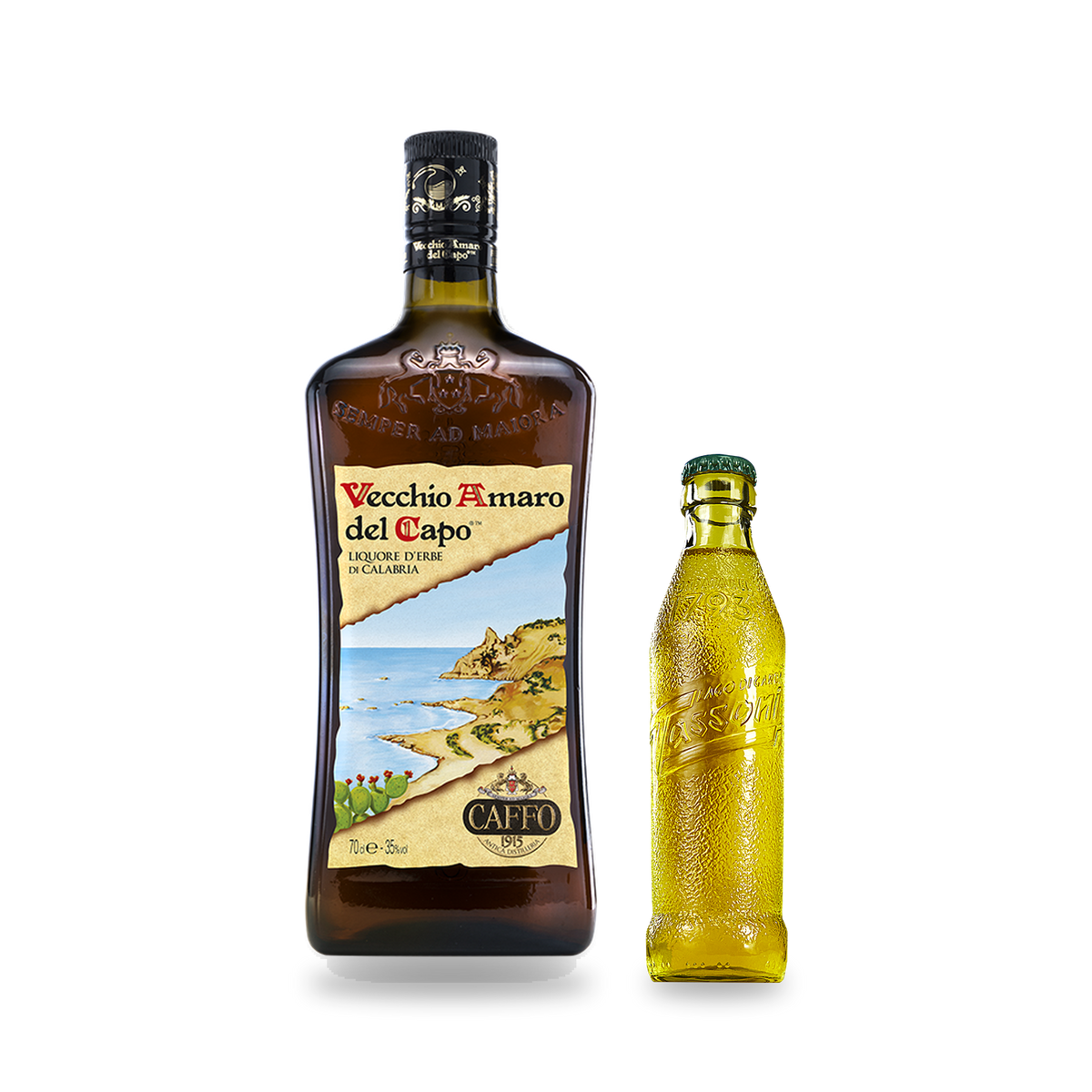 Vecchio Amaro del Capo and Cedrata Tassoni — contents of The bar box