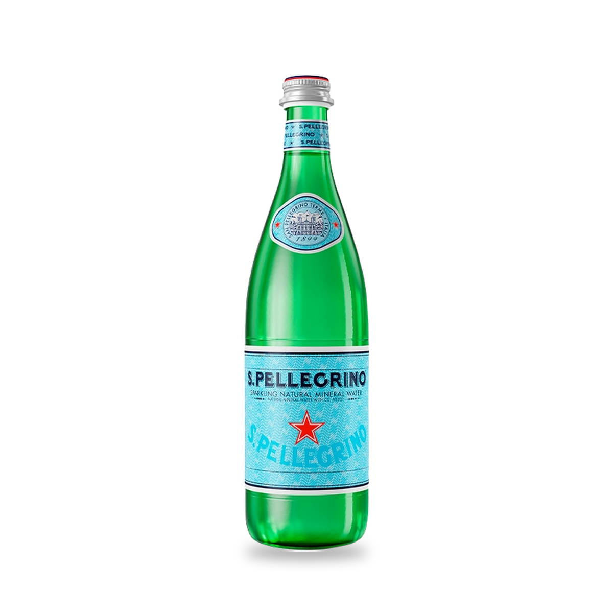 S.Pellegrino sparkling natural mineral water, 750 ml glass bottle